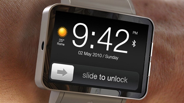 Grafick nvrh hodinek spolenosti Apple. Obdobn zazen vyvj tak Samsung.