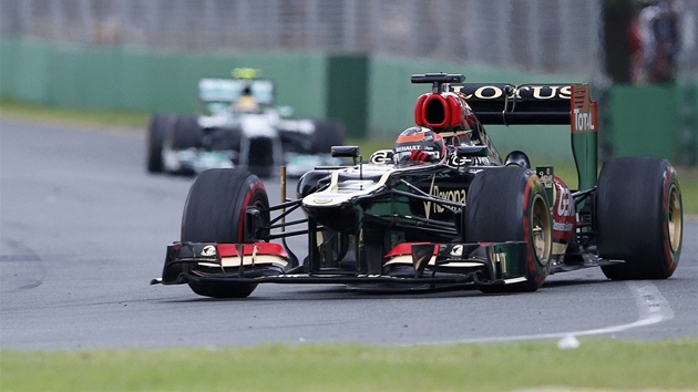 Kimi Raikknen z Lotusu na trati Velk ceny Austrlie F1.