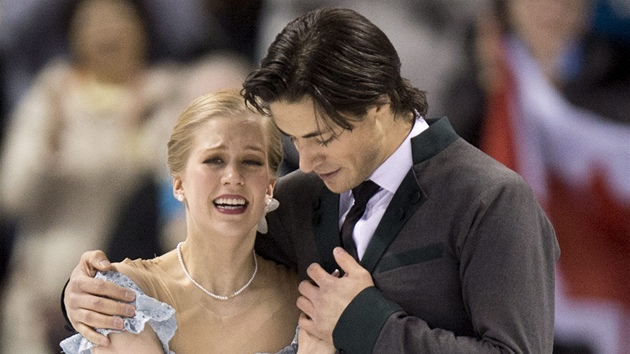 Kanadt reprezentanti v tanench prech Kaitlyn Weaverov a Andrew Poje.