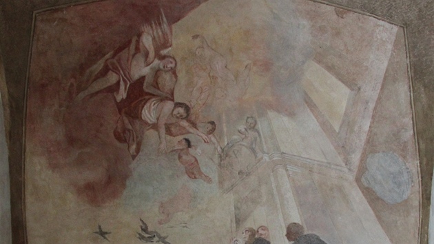 Vzcn malby v Szavskm kltee vyobrazuj ivot zakladatele kltera sv. Prokopa.