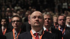 Michal Hašek při zahájení sjezdu ČSSD v Ostravě Michal Hašek při zahájení sjezdu ČSSD v Ostravě