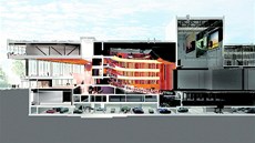 Hudební divadlo v Linci navrhl londýnský architekt Terry Pawson z rakouského Hudební divadlo v Linci navrhl londýnský architekt Terry Pawson z rakouského