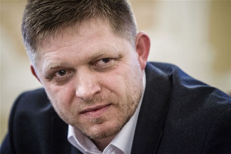 Robert Fico pi rozhovoru pro slovenský deník SME.