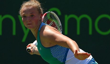 PREMIRA. Kateina Siniakov si v Miami poprv zahrla v hlavn souti WTA.