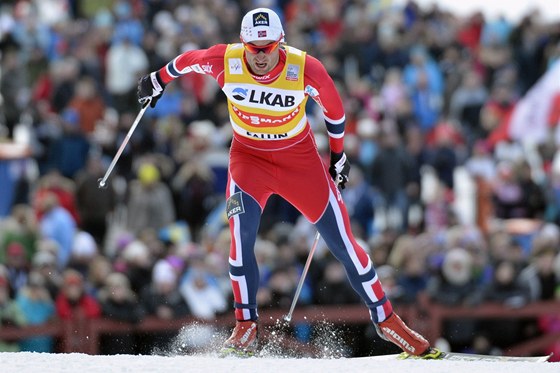 ZA VÍTZSTVÍM. Norský lya Petter Northug na trati závreného závodu sezony,