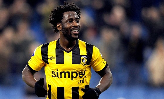 KANONÝR. Bony Wilfried v dresu nizozemského Vitesse Arnhem.