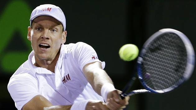 Tom Berdych na turnaji v Miami. 