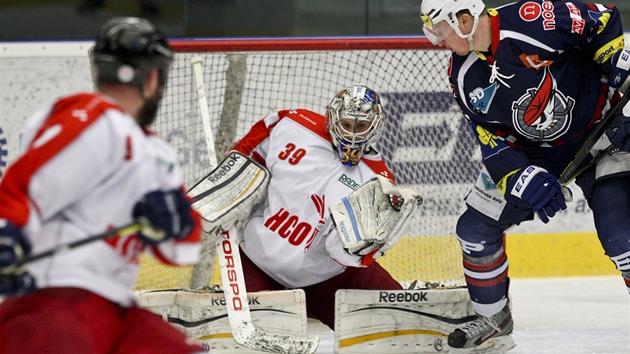 Brank Olomouce Libor Kak zasahuje v utkn proti Chomutovu