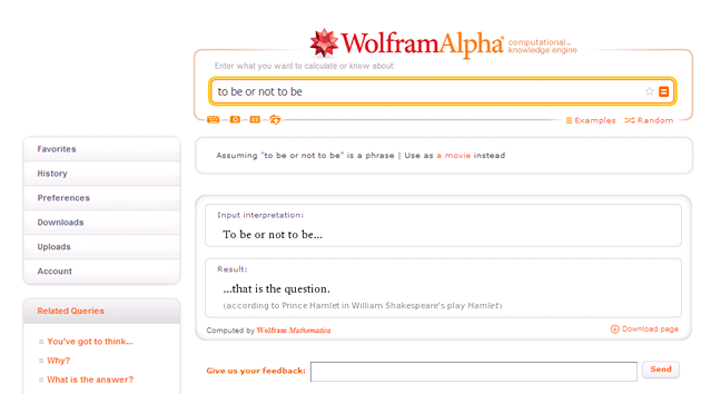 Vdomostn vyhledva Wolfram Alpha se vyzn i v klasick literatue.