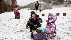 Dti v lesní kolce Na dvoreku v evnicích.