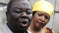 Morgan Tsvangirai s manelkou bhem referenda o nové ústav (16. bezna 2013)