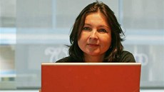 Kateřina Dubská při on-line Kateřina Dubská při on-line