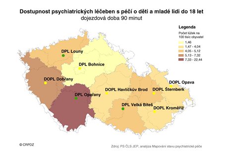 Dostupnost psychiatrickch leben s p o dti a mlad lidi do 18 let 