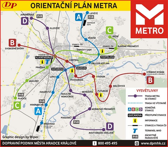 Metro v Hradci Králové u má dokonce tvrtou trasu.