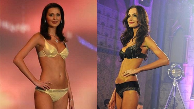 Elika Bukov v roce 2008, kdy vyhrla eskou Miss a v roce 2012.