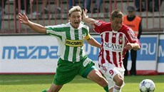 Petr Švancara (vpravo) v utkání Viktorie Žižkov - Bohemians Praha Petr Švancara (vpravo) v utkání Viktorie Žižkov - Bohemians Praha