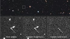 Hubblev teleskop objevil nejvzdálenjí dosud zaznamenanou supernovu.