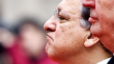 Prezident Miloš Zeman a předseda Evropské komise José Manuel Barroso při Prezident Miloš Zeman a předseda Evropské komise José Manuel Barroso při