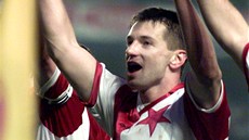 Slávista Pavel Kuka vstřelil hattrick při fotbalovém derby proti Spartě. (16.... Slávista Pavel Kuka vstřelil hattrick při fotbalovém derby proti Spartě. (16....