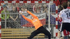 Vladimír Haber na stídace eské reprezentace pi utkání proti Nmecku v Brn.