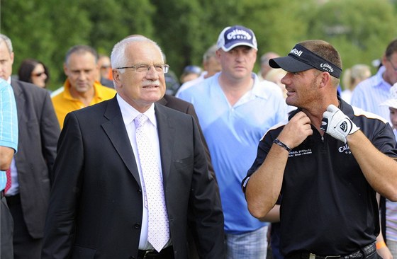 Golf Zbraslav - Václav Klaus a Alex ejka.