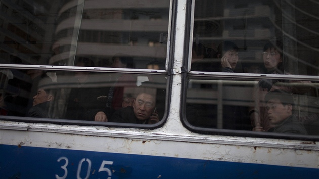 Kadodenn ivot v ulicch Pchjongjangu (14. dubna 2013)