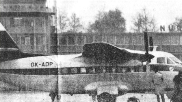 Unesené letadlo na letiti v Norimberku