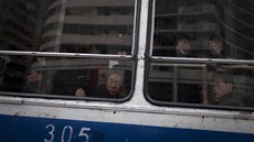 Kadodenní ivot v ulicích Pchjongjangu (14. dubna 2013)