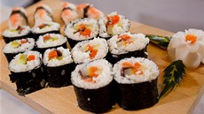 Sushi na kulinářském festivalu Gastro Hradec. Sushi na kulinářském festivalu Gastro Hradec.