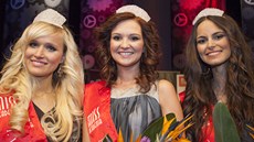 Vítězky soutěže krásy Miss Academia 2013. Zleva Kateřina Müllerová, Martina Vítězky soutěže krásy Miss Academia 2013. Zleva Kateřina Müllerová, Martina