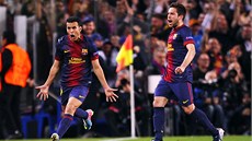 VYROVNÁNÍ. Útočník Pedro z Barcelony (vlevo) právě vyrovnal proti PSG na 1:1. VYROVNÁNÍ. Útočník Pedro z Barcelony (vlevo) právě vyrovnal proti PSG na 1:1.