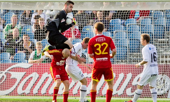 Momentka z duelu Hradec Králové - Dukla.