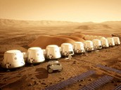Ilustrace základny na Marsu, jak si ji pedstavují v organizaci Mars One...