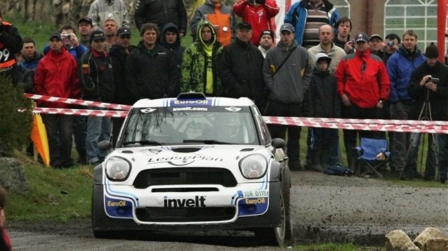 Vclav Pech se svm mini na Rallye umava.