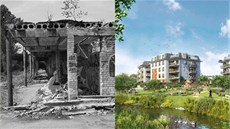 Kejřův Park - opuštěné ruiny bazénů a současný pohled na lokalitu Kejřův Park - opuštěné ruiny bazénů a současný pohled na lokalitu