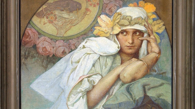 Obraz Alfonse Muchy z roku 1920 nazvan Sibyla je ozdobou galerie.