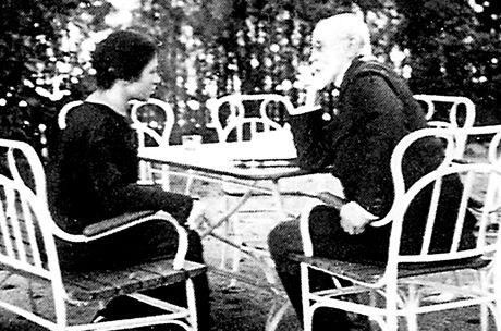 Vlasta Kálalová - Di Lotti se sela s prezidentem T. G. Masarykem, který jí