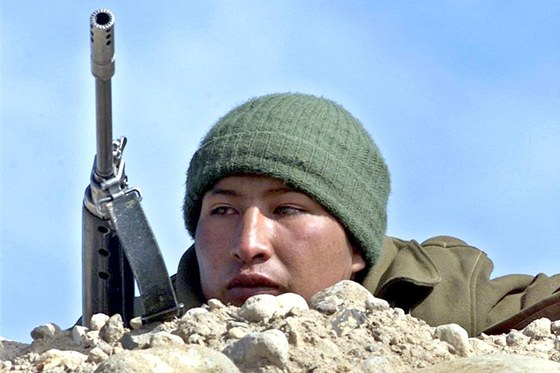 Peruánský voják. Ilustraní foto
