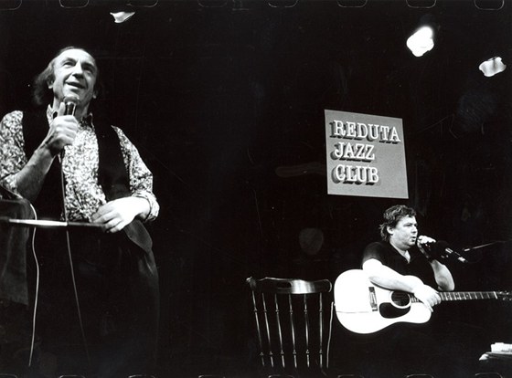 Mirek Kováík (vlevo) a Vladimír Miík v Redut v roce 1996