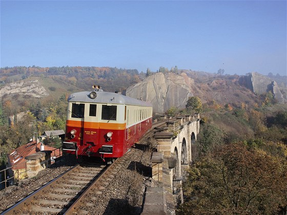 Praský motoráek na trati zvané Semmering.