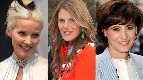 Daphne Guinness (45), Anna Dello Russo (51) a Ines de la Fressange (55) patí...