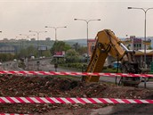 Demolice mostu nad Jiní spojkou.