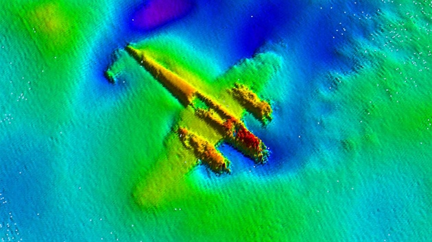 Nmecký bombardér Dornier Do 17 na dn kanálu  La Manche 