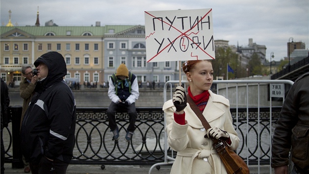 Shromdn, kter probhlo bez vtch incident, bylo pipomnkou losk vlny protest proti znovuzvolen Vladimira Putina ruskm prezidentem.