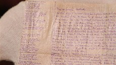 Ukázka z archivních dokument získaných z pozstalosti Jaromíra a Dolores