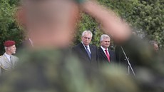 Prezident Miloš Zeman a šéf Senátu Milan Štěch na pražském Vítkově, kde se Prezident Miloš Zeman a šéf Senátu Milan Štěch na pražském Vítkově, kde se