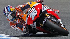 VÍTZ. Dani Pedrosa bhem Velké ceny panlska.