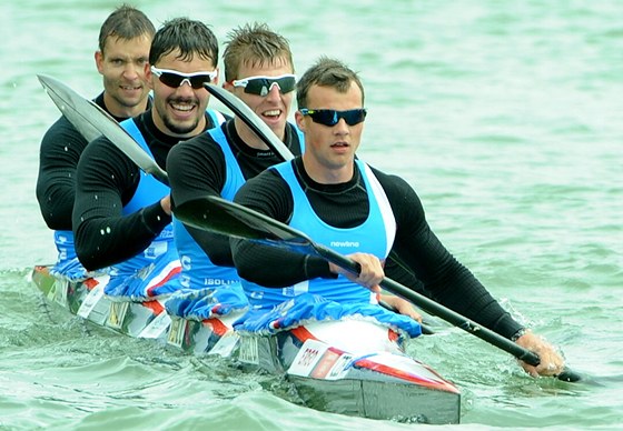 Posádka pro Rio. Zprava Daniel Havel, Luká Trefil, Josef Dostál a Jan trba