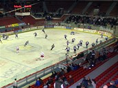 Na zápasech hokejové extraligy se v budějovické Budvar aréně bude zřejmě... Na zápasech hokejové extraligy se v budějovické Budvar aréně bude zřejmě...