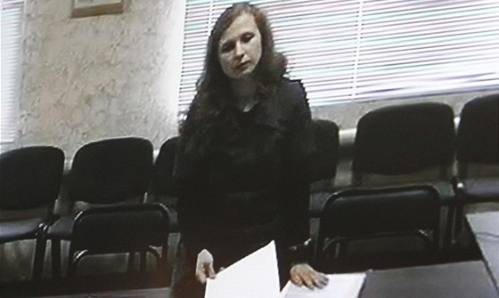 Marija Aljochinová byla v soudní síni pítomna pouze prostednictvím